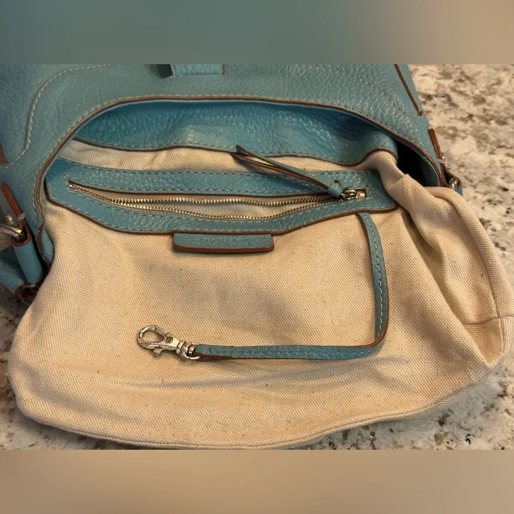 Michael Kors Aqua Hobo Bag with‎ Brass Buckle